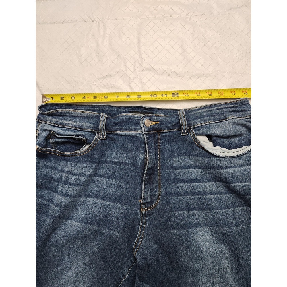 Judy Blue Jeans Womens 20W Blue Skinny Fit High Rise Stretch Medium Wash Denim - Picture 5 of 13